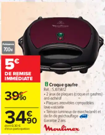 Carrefour Croque gaufre offre