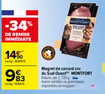 Carrefour Magret de canard cru du Sud-Ouest offre