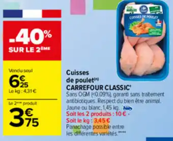 Carrefour Cuisses de poulet offre