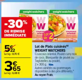 Carrefour Lot de Plats Cuisinés offre
