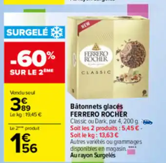 Carrefour Bâtonnets glacés offre