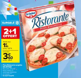 Carrefour Pizza Ristorante surgelée offre