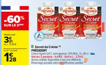 Carrefour Secret De Crème offre
