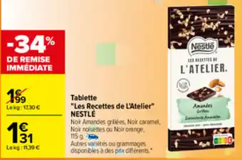 Carrefour Tablette Les Recettes De L'Atelier offre