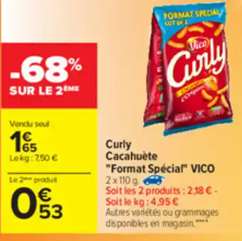 Carrefour Curly Cacahuète offre