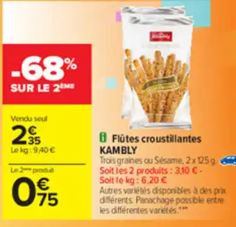 Carrefour Flûtes Croustillantes offre