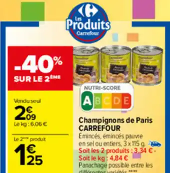 Carrefour Champignons De Paris offre