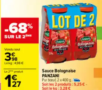 Carrefour Sauce Bolognaise offre