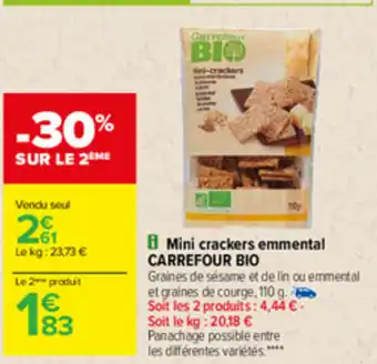 Carrefour Mini Crackers Emmental offre