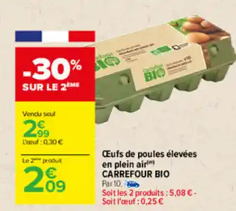 Carrefour Œufs De Poules Élevées En Plein Air offre