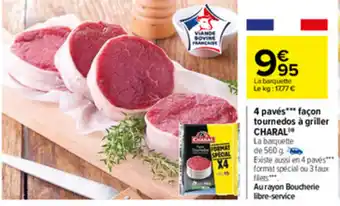 Carrefour 4 Pavés Façon Tournedos À Griller offre