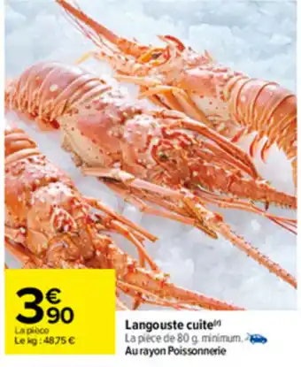 Carrefour Langouste Cuite offre