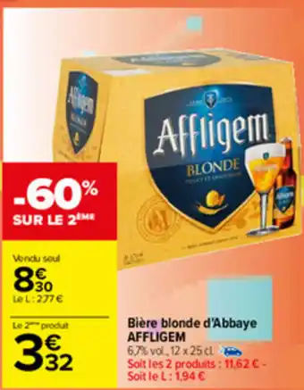 Carrefour Bière Blonde d'Abbaye Affligem offre