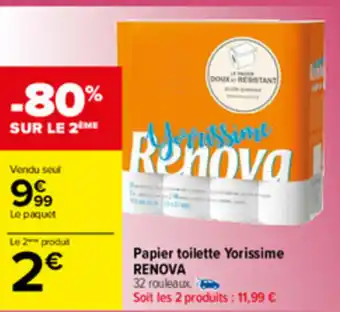Carrefour Papier Toilette Yorissime Renova offre