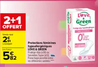 Carrefour Protections Féminines Hypoallergéniques offre