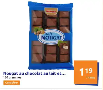 Nougat au chocolat au lait et...