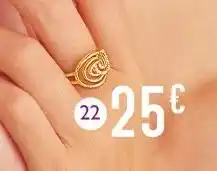 E.Leclerc Bague en plaqué or et oxydes de zirconium offre