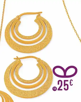 E.Leclerc Créoles en acier doré offre