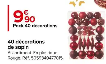 40 décorations de sapin