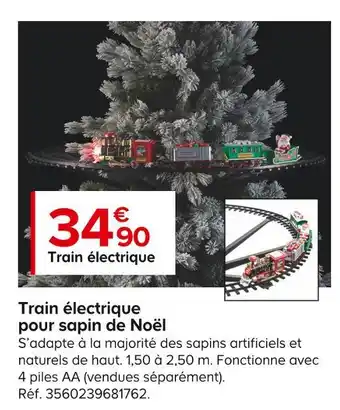 Castorama Train électrique pour sapin de noël offre