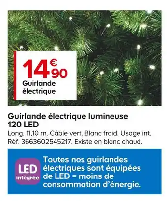 Castorama Guirlande électrique lumineuse 120 led offre
