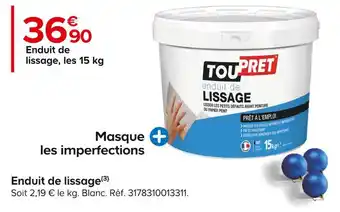 Castorama Toupret enduit de lissage offre