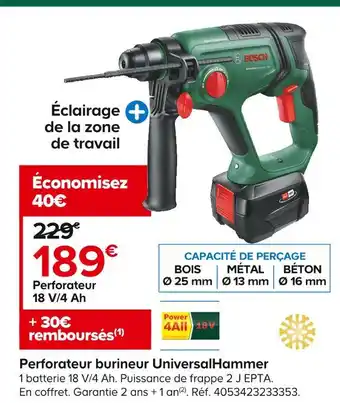 Castorama Bosch perforateur burineur universalhammer offre