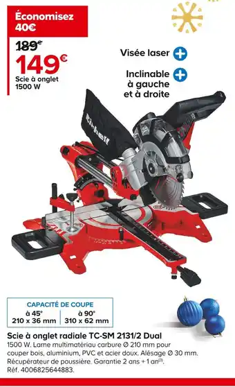 Castorama Einhell scie à onglet radiale tc-sm 2131/2 dual offre