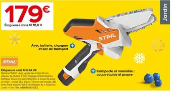 Stihl élagueuse sans fil 10,8 v