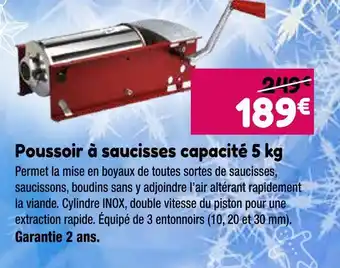 Poussoir à saucisses capacité 5 kg