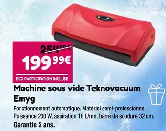 Emyg machine sous vide teknovacuum