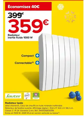 Castorama Sauter radiateur ipala offre