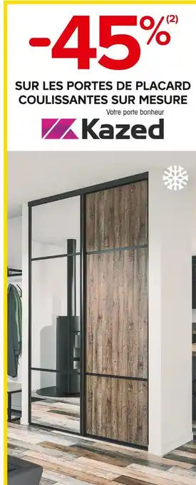 Castorama Kazed -45% sur les portes de placard coulissantes sur mesure offre
