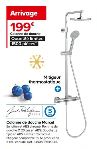 Castorama Jacob delafon colonne de douche marcel offre