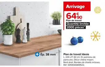Castorama Plan de travail idesia offre