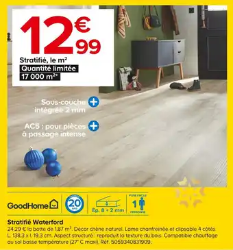 Castorama Goodhome stratifié waterford offre