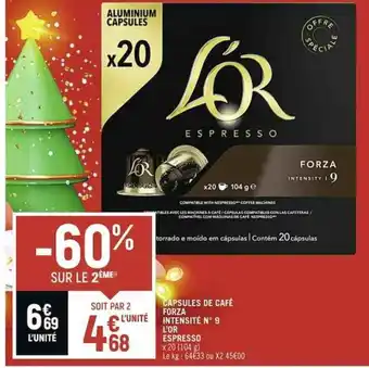 Spar CAPSULES DE CAFÉ FORZA INTENSITÉ N° 9 offre