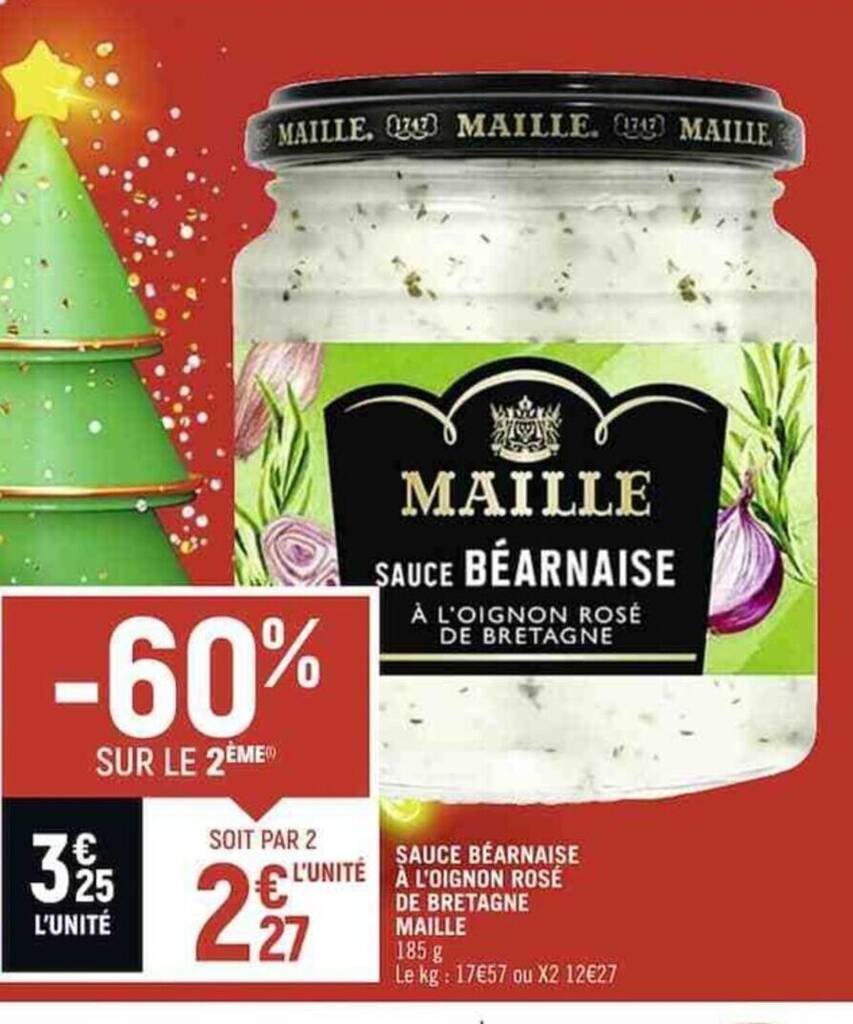 Promo SAUCE BÉARNAISE À L'OIGNON ROSÉ DE BRETAGNE MAILLE chez Spar