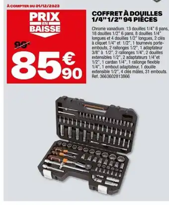 Brico Dépôt COFFRET À DOUILLES offre