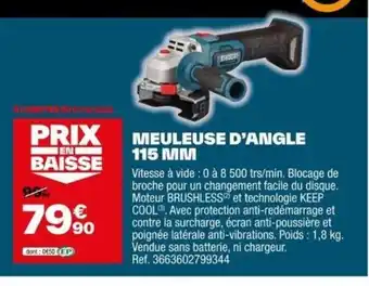 Brico Dépôt MEULEUSE D'ANGLE 115 MM offre