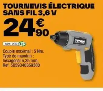 TOURNEVIS ÉLECTRIQUE SANS FIL 3,6 V
