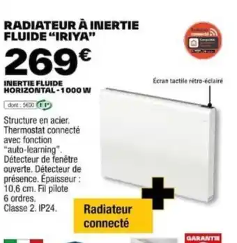 Brico Dépôt RADIATEUR À INERTIE FLUIDE offre
