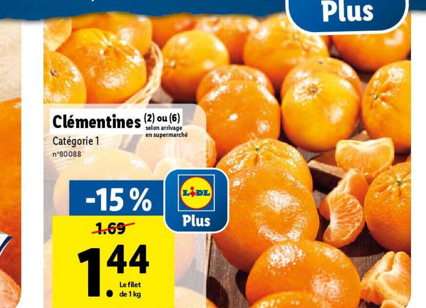 Promo Clémentines chez Lidl
