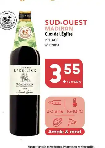 Lidl SUD-OUEST MADIRAN Clos de l'Église offre