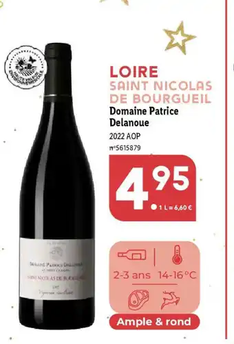 Lidl LOIRE SAINT NICOLAS DE BOURGUEIL Domaine Patrice Delanoue offre