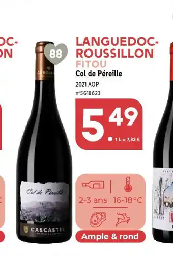 Lidl LANGUEDOC-88 ROUSSILLON FITOU Col de Péreille offre
