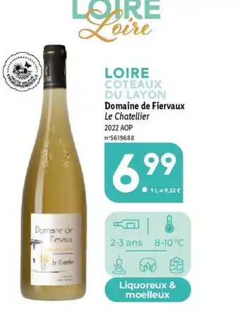 Lidl LOIRE COTEAUX DU LAYON Domaine de Fiervaux offre