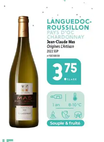 Lidl Jean-Claude Mas Origines L'Artisan 2022 IGP offre