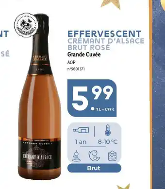 EFFERVESCENT CRÉMANT D'ALSACE BRUT ROSÉ Grande Cuvée