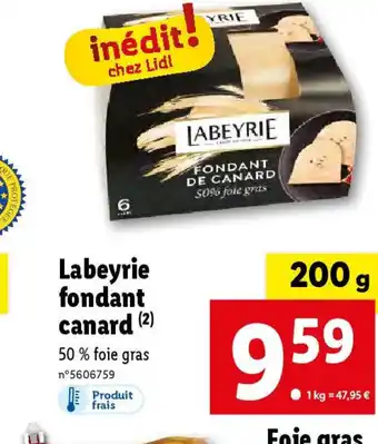 Lidl Labeyrie fondant canard offre